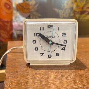 Timex Cream and Black Retro Wall Clock